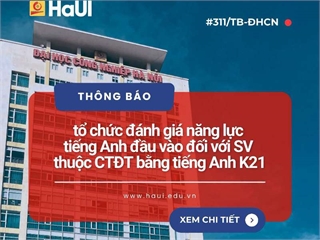 HaUI tổ chức đánh giá năng lực tiếng Anh đầu vào cho sinh viên đại học khóa 21