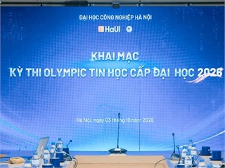 Khai mạc chuỗi sân chơi Olympic và lập trình, tìm kiếm những gương mặt công nghệ nổi bật tại HaUI