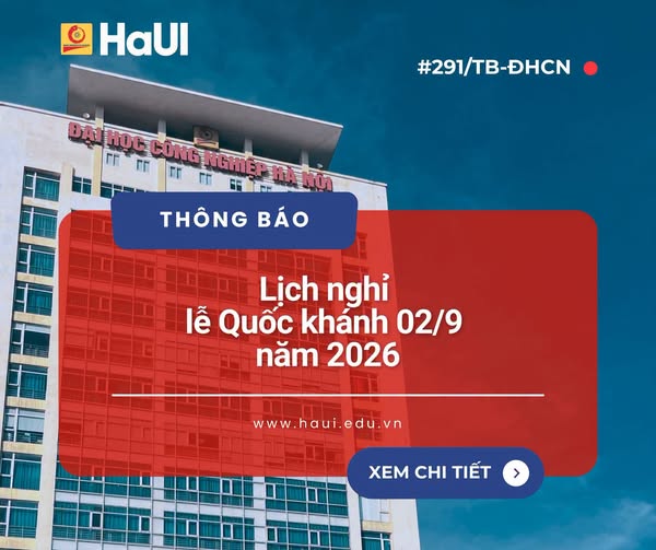 Thông báo lịch nghỉ lễ Quốc khánh 02/9 năm 2026