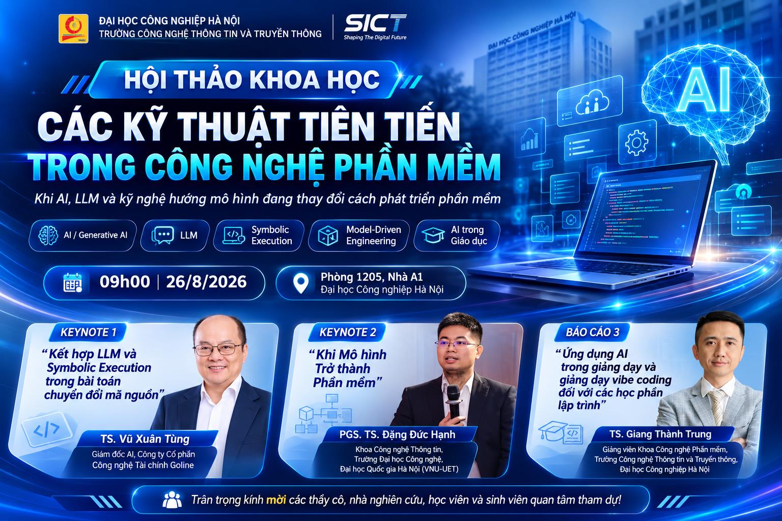 Hội thảo khoa học “Các kỹ thuật tiên tiến trong Công nghệ phần mềm”