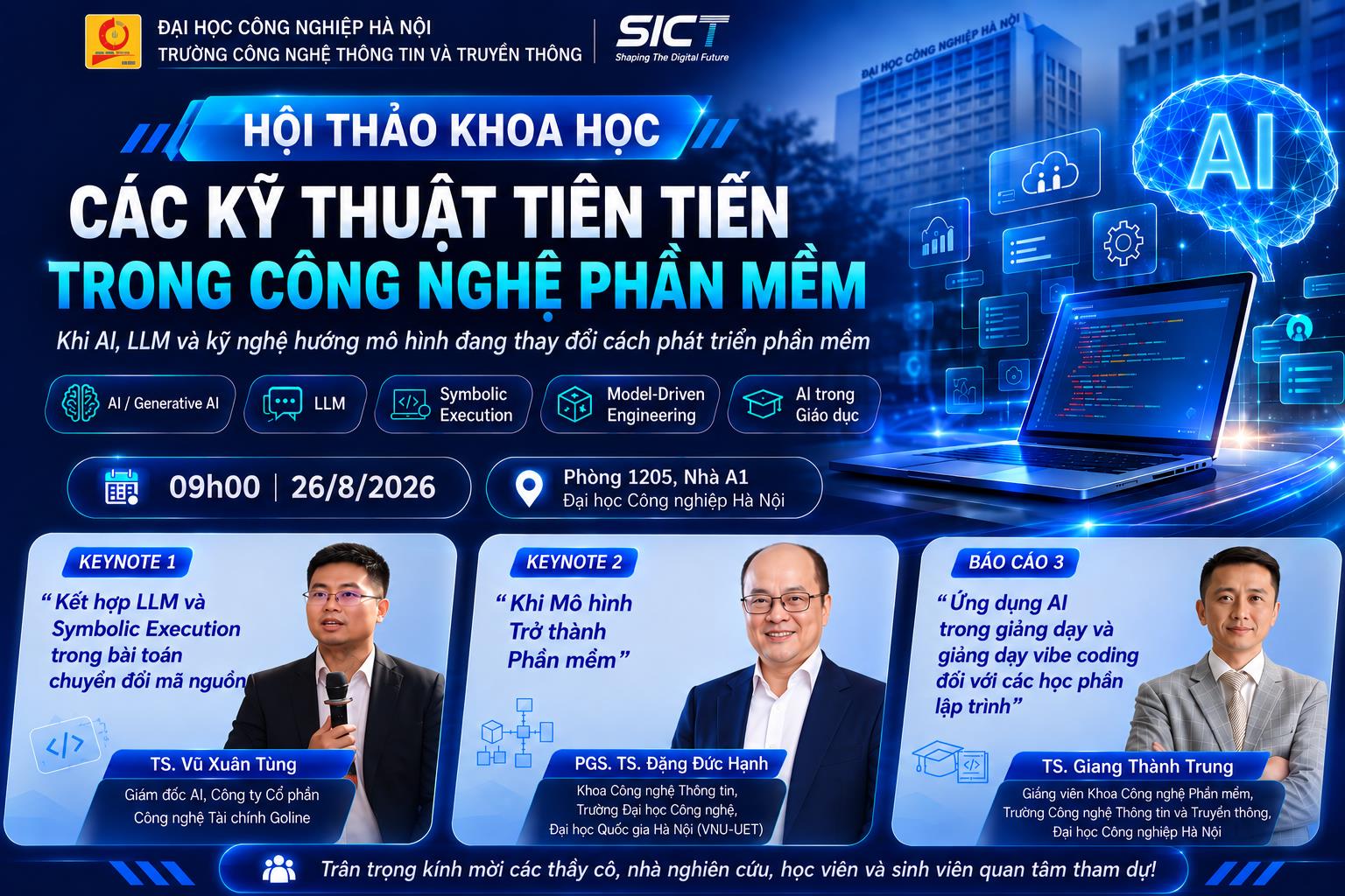 Hội thảo khoa học “Các kỹ thuật tiên tiến trong Công nghệ phần mềm”