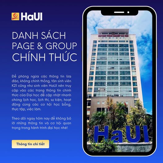 Tân sinh viên K21 - Theo dõi đúng kênh, cập nhật đúng thông tin!
