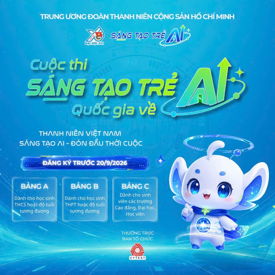 Sinh viên SICT đừng bỏ lỡ cơ hội tham gia Cuộc thi Sáng tạo trẻ quốc gia trong lĩnh vực trí tuệ nhân tạo 2026