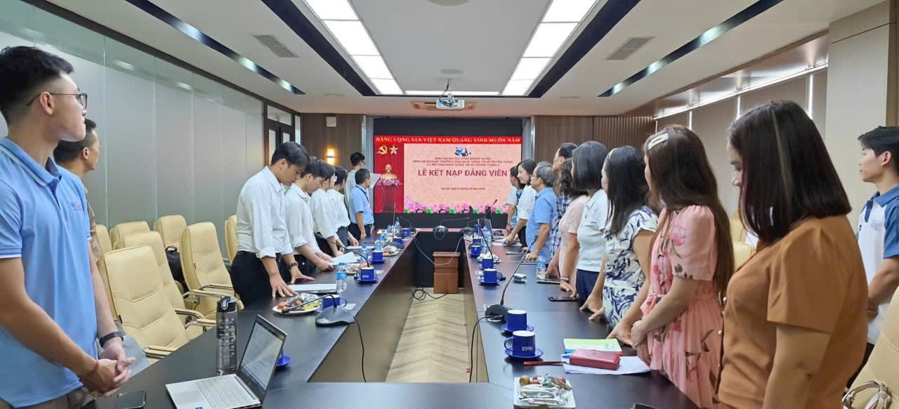 Chi bộ CNTT&TT2 tổ chức thành công Lễ kết nạp Đảng viên mới
