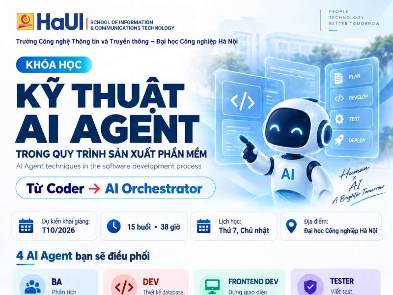 Khóa học “Kỹ thuật AI Agent trong quy trình sản xuất phần mềm”