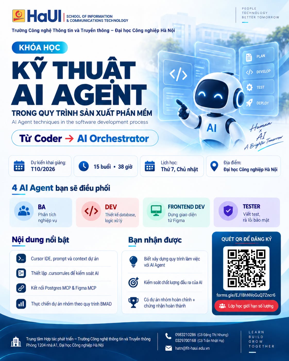 Khóa học “Kỹ thuật AI Agent trong quy trình sản xuất phần mềm”
