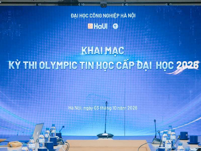 Khai mạc chuỗi sân chơi Olympic và lập trình, tìm kiếm những gương mặt công nghệ nổi bật tại HaUI