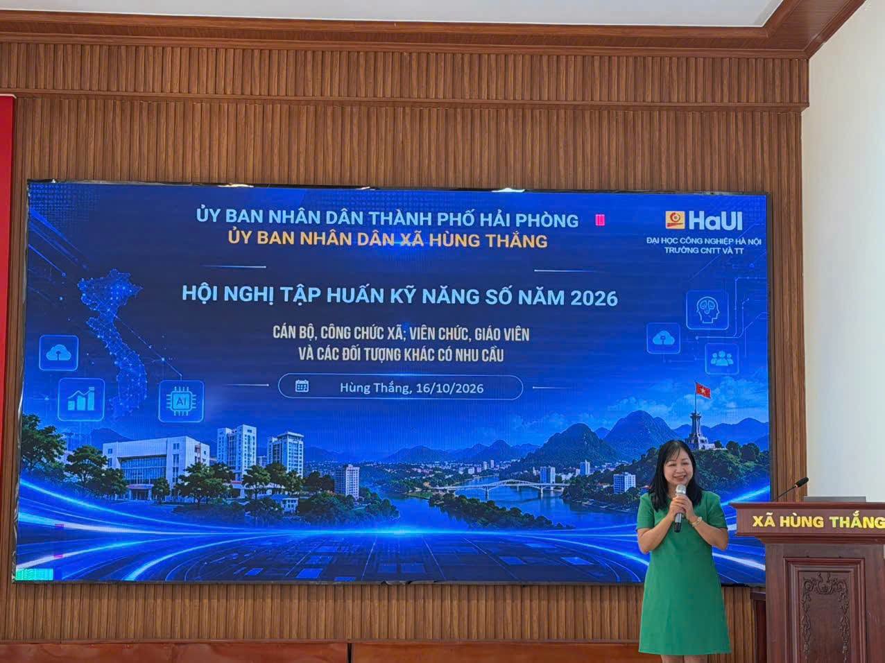 Đại học Công nghiệp Hà Nội đồng hành cùng xã Hùng Thắng nâng cao kỹ năng số, thúc đẩy chuyển đổi số cộng đồng