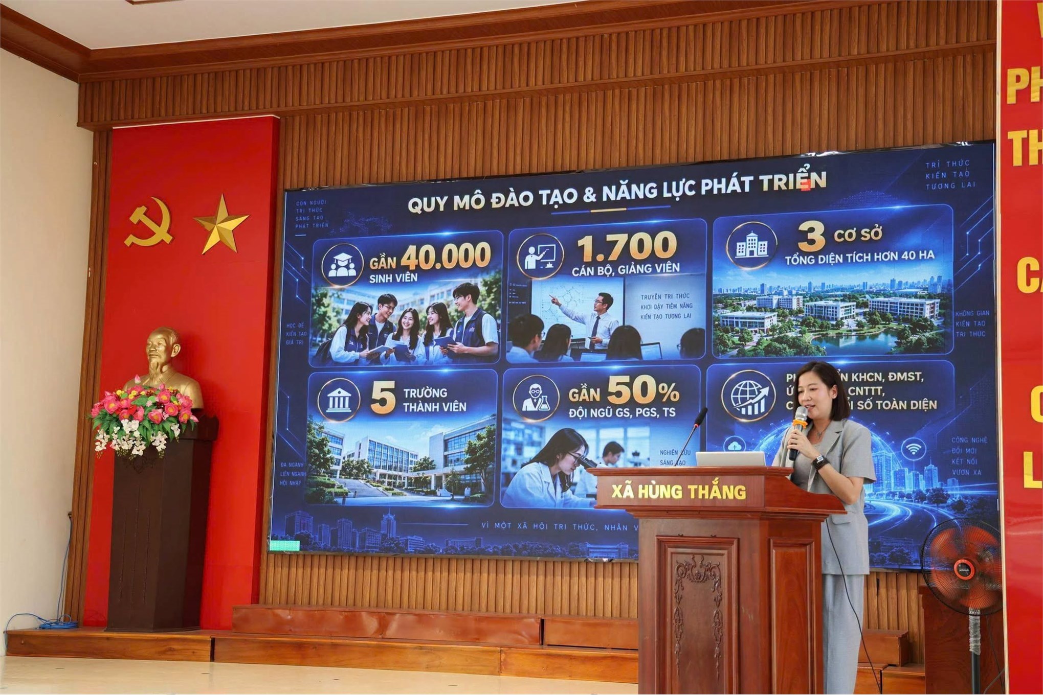 Đại học Công nghiệp Hà Nội đồng hành cùng xã Hùng Thắng nâng cao kỹ năng số, thúc đẩy chuyển đổi số cộng đồng